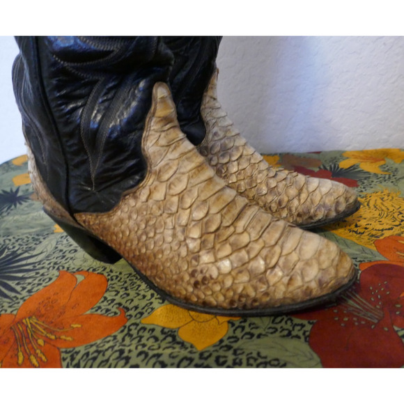 Tony Lama Black Label Womens Western Boots Style 62002 Python Size 5.5 Med - Picture 5 of 16